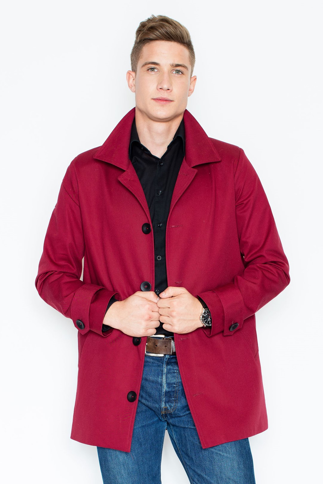 V028 Coat Burgundy