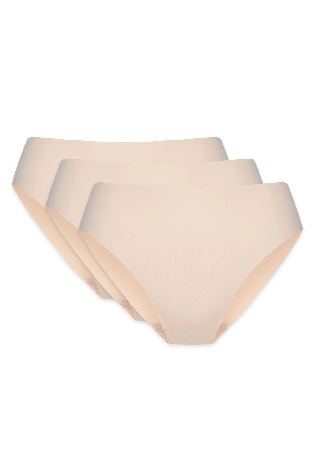 Braguita sin costuras Blanca, pack de tres