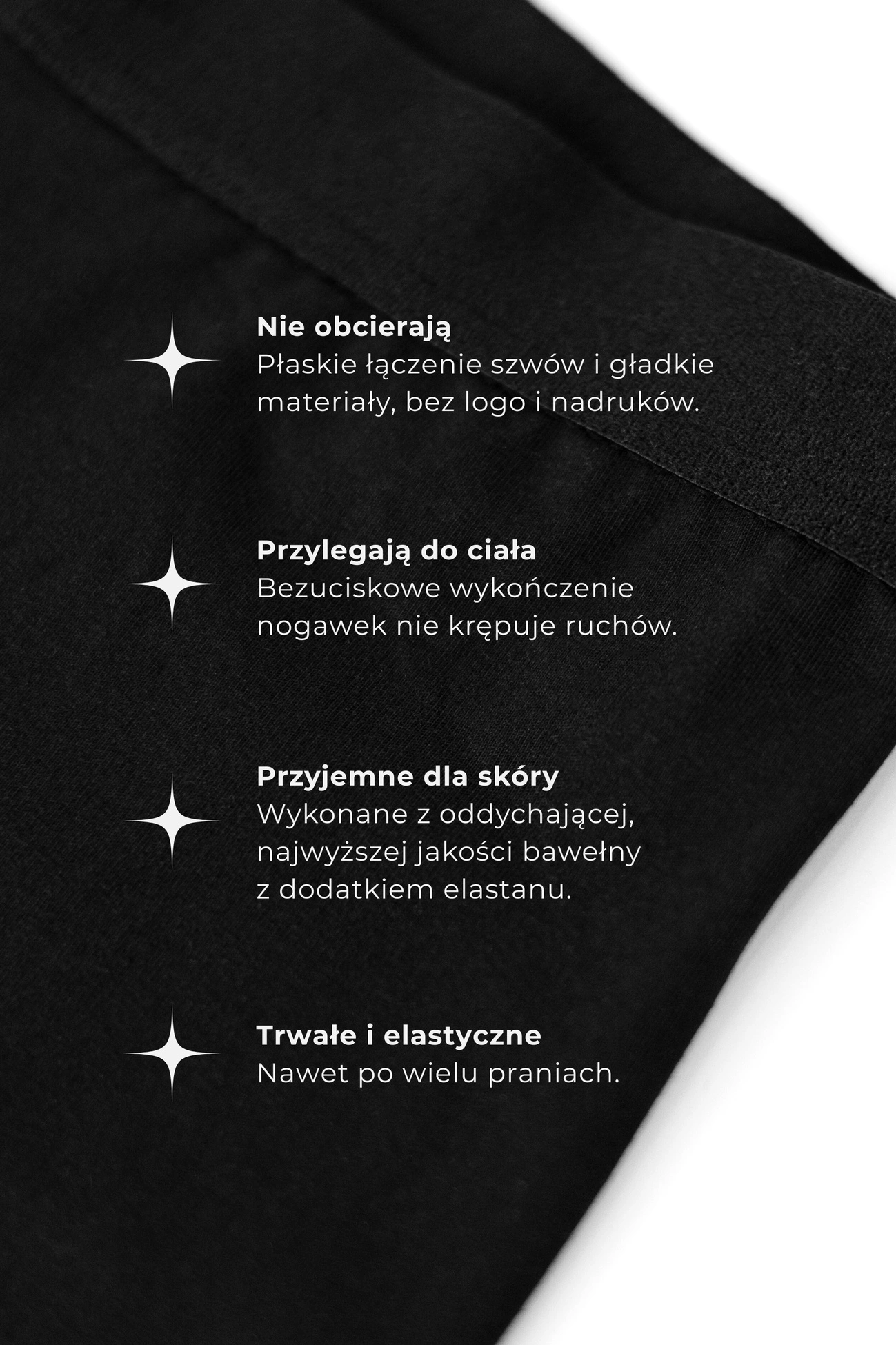 Bokserki męskie bawełniane czarne