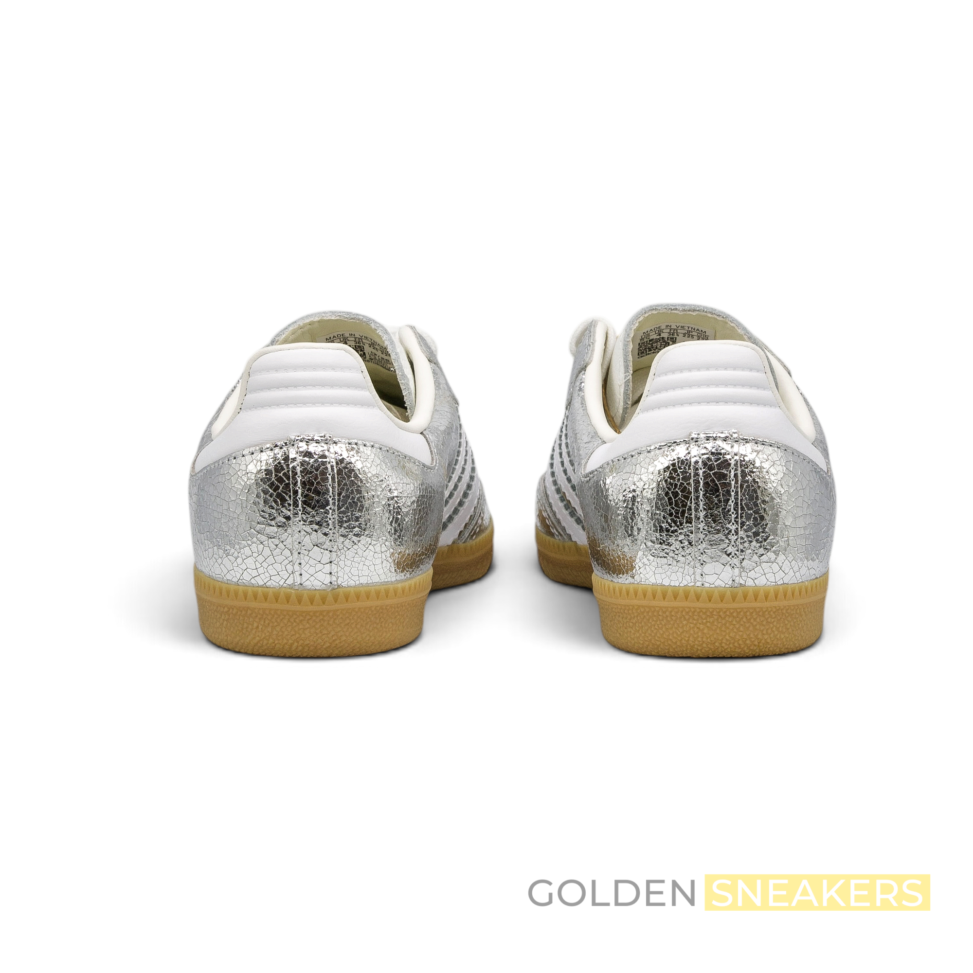 Adidas Samba OG Silver Metallic Cracked Leather – Ansicht 2