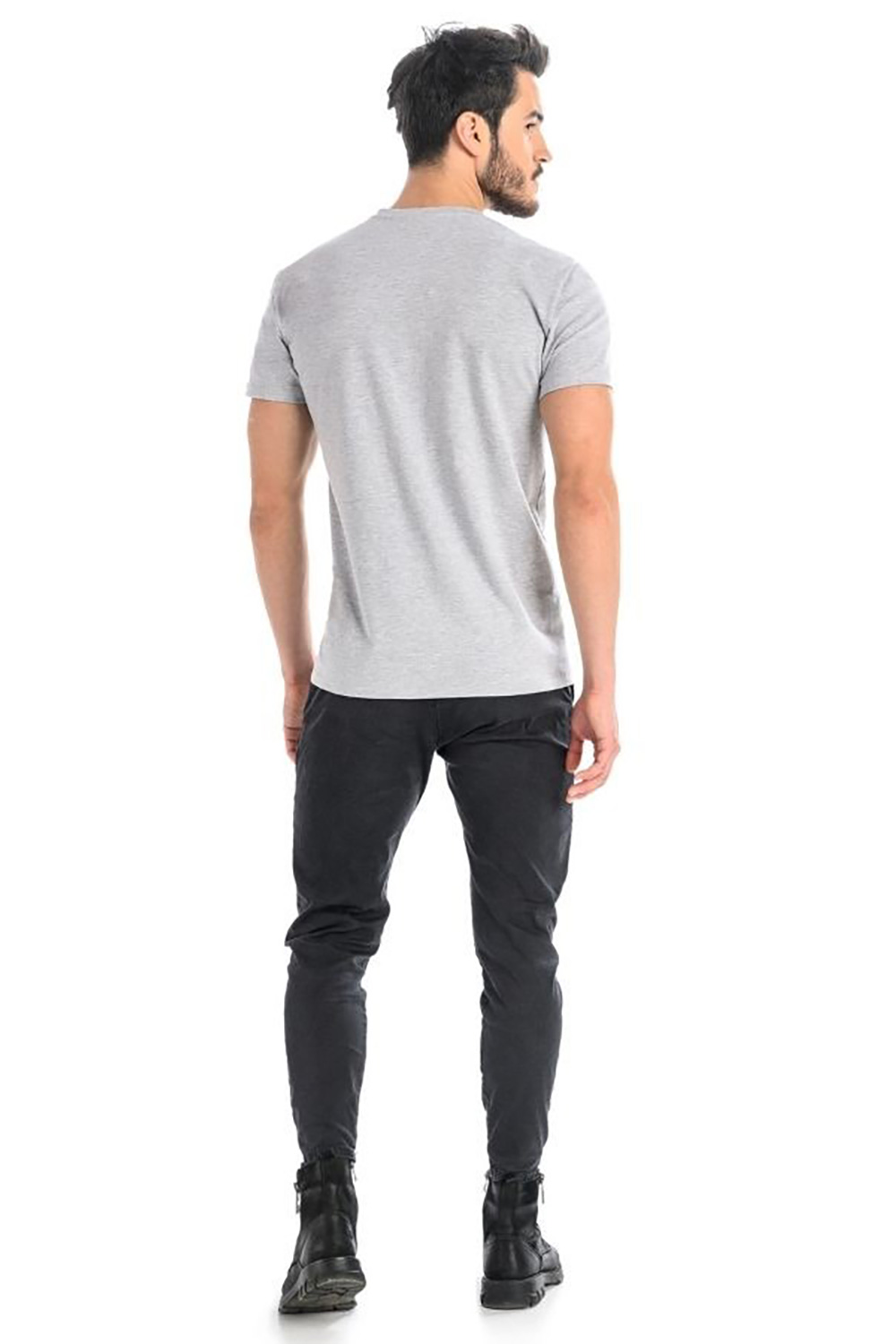 T-shirt Męski Model Dany V 1503 Grey - Teyli – widok 2