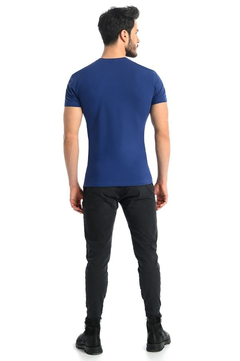 T-shirt Męski Model Dany V 1503 Jeans - Teyli – widok 2