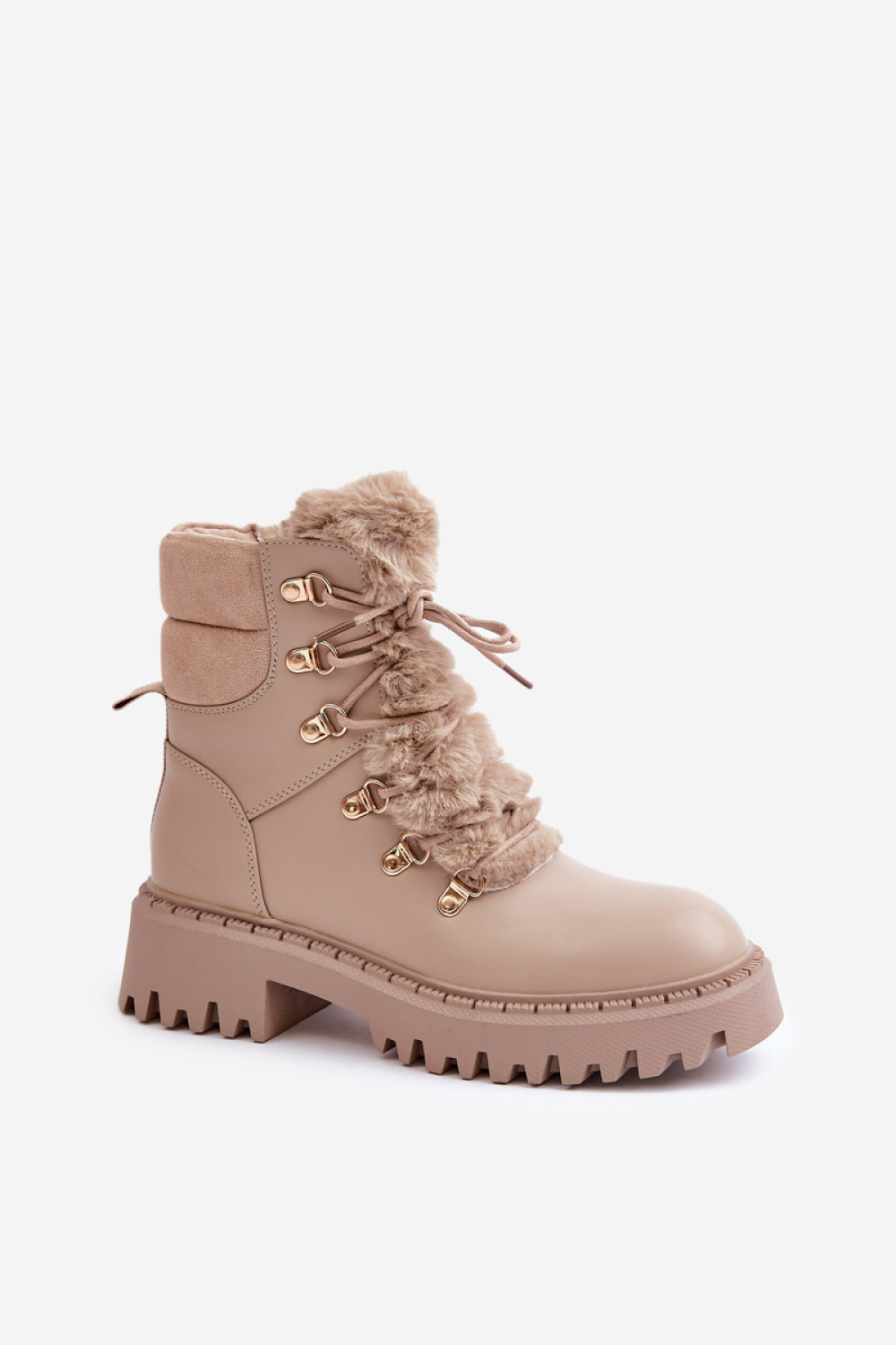 Willatta 1659 Beige Combat Boots - Step in style