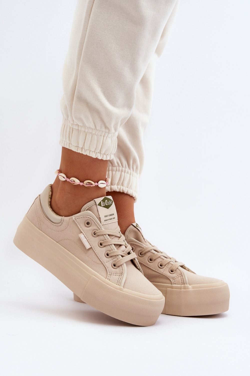 Lee Cooper LCW-24-31-2181 Beige Sneakers - Step in style