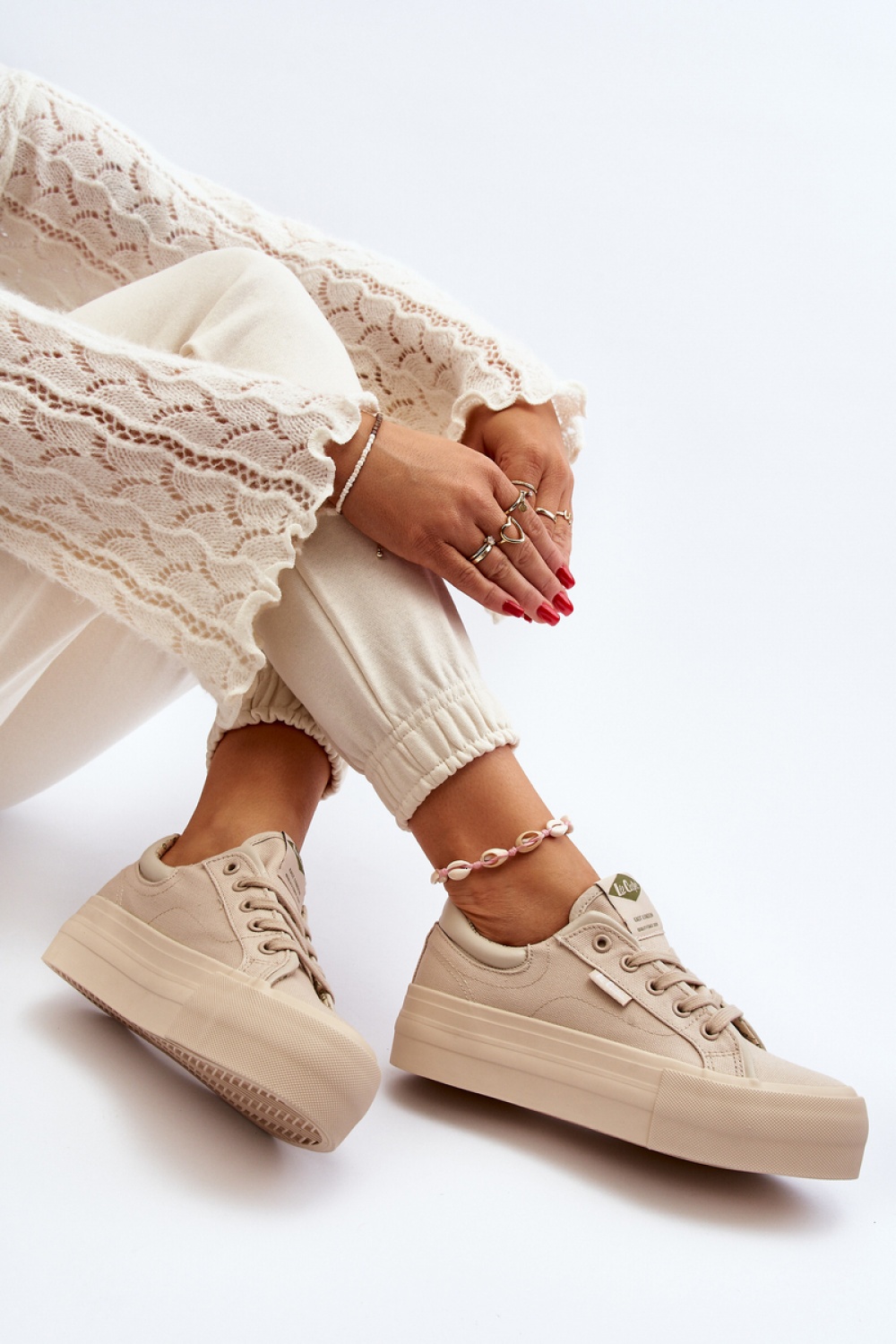 Lee Cooper LCW-24-31-2181 Beige Sneakers - Step in style – vista 2