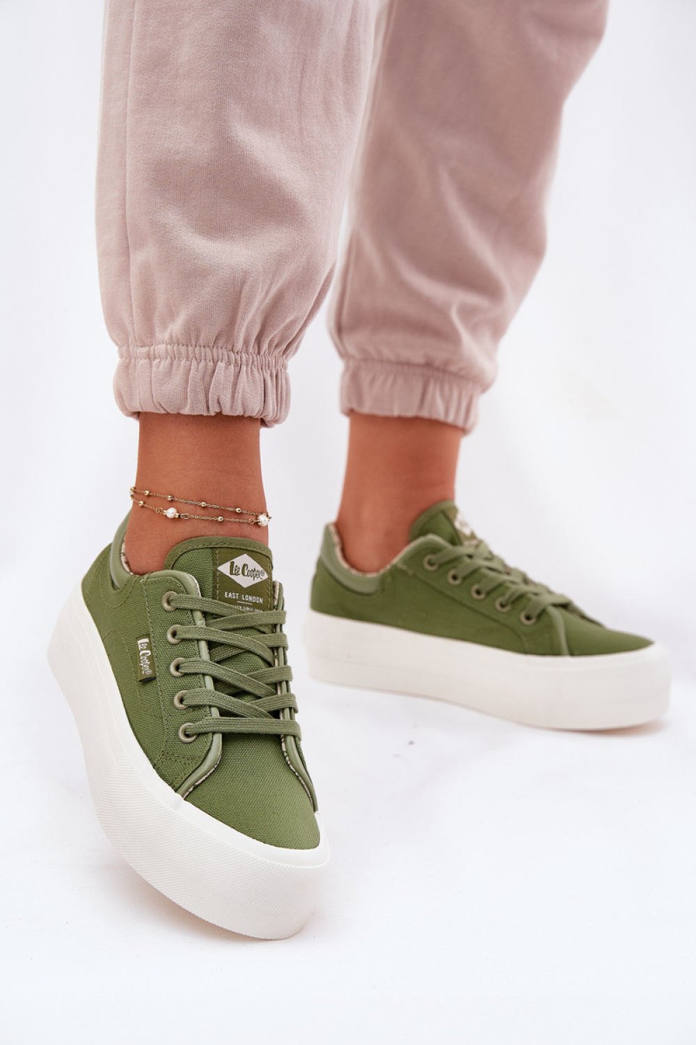 Lee Cooper LCW-25-31-3449L Green Sneakers - Step in style