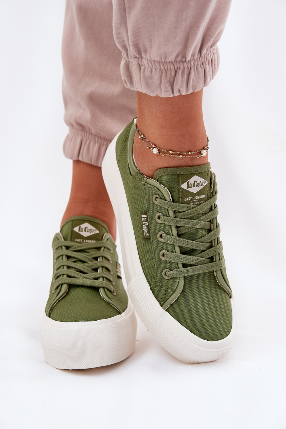 Lee Cooper LCW-25-31-3449L Green Sneakers - Step in style – vista 2