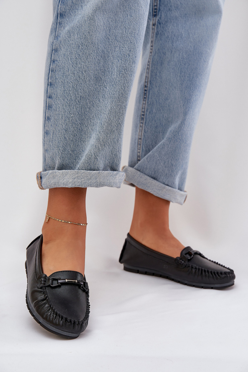 S.Barski LR51-547 Black Leather Loafers - Step in style