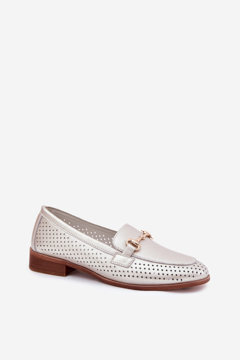 Moccasins Model S.Barski LR51-594 Silver - Step in style