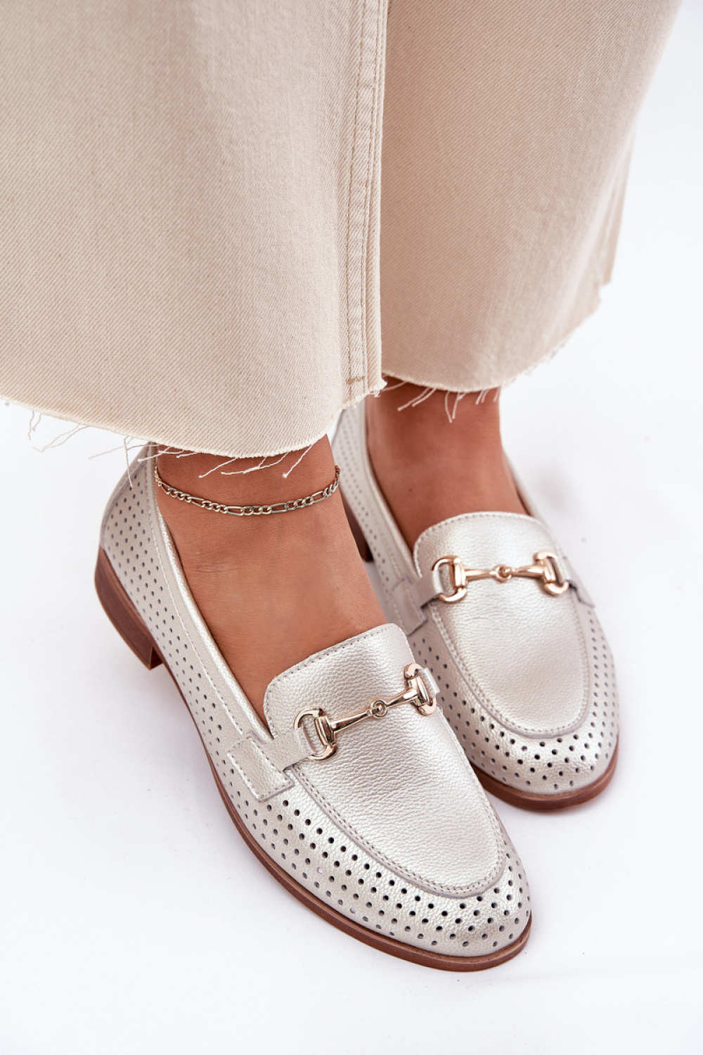 Moccasins Model S.Barski LR51-594 Silver - Step in style – vista 2