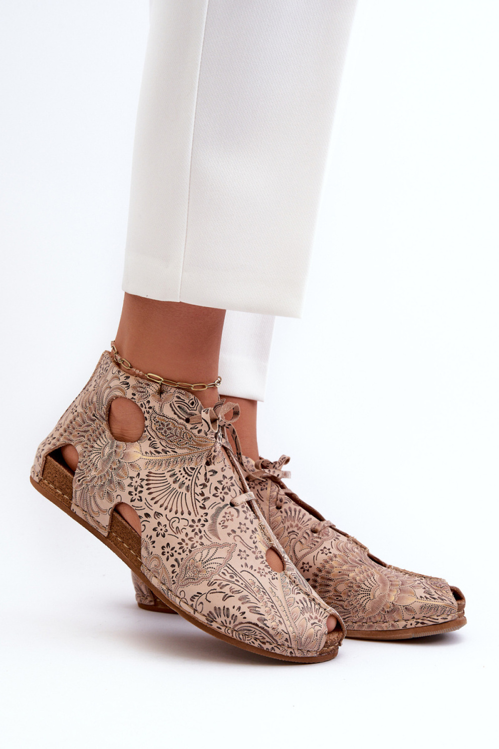 Botki Model Maciejka 03426-02 Beige - Step in style