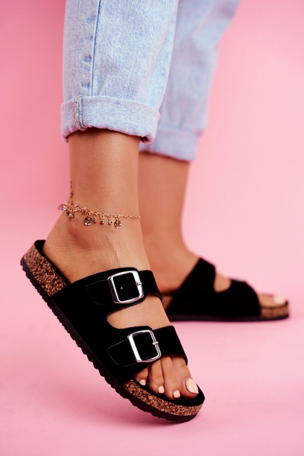 Si Senor Sandals Slides Model 20SD21-1732 Black - Step in style – view 2