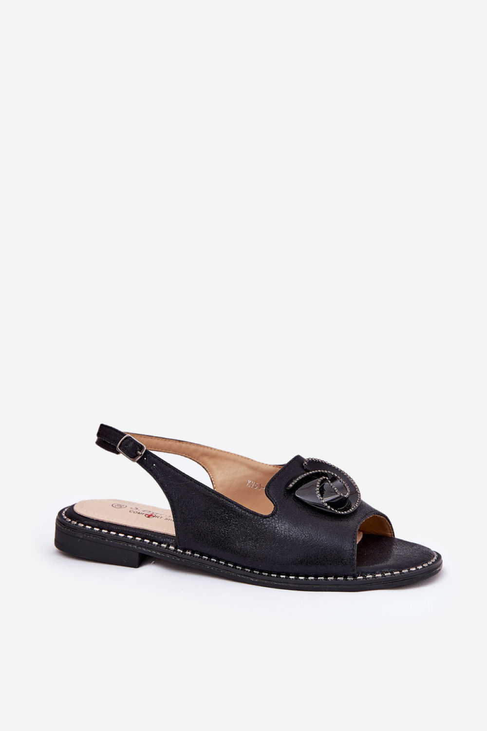 S.Barski KV51-006 Black Sandals - Step in style