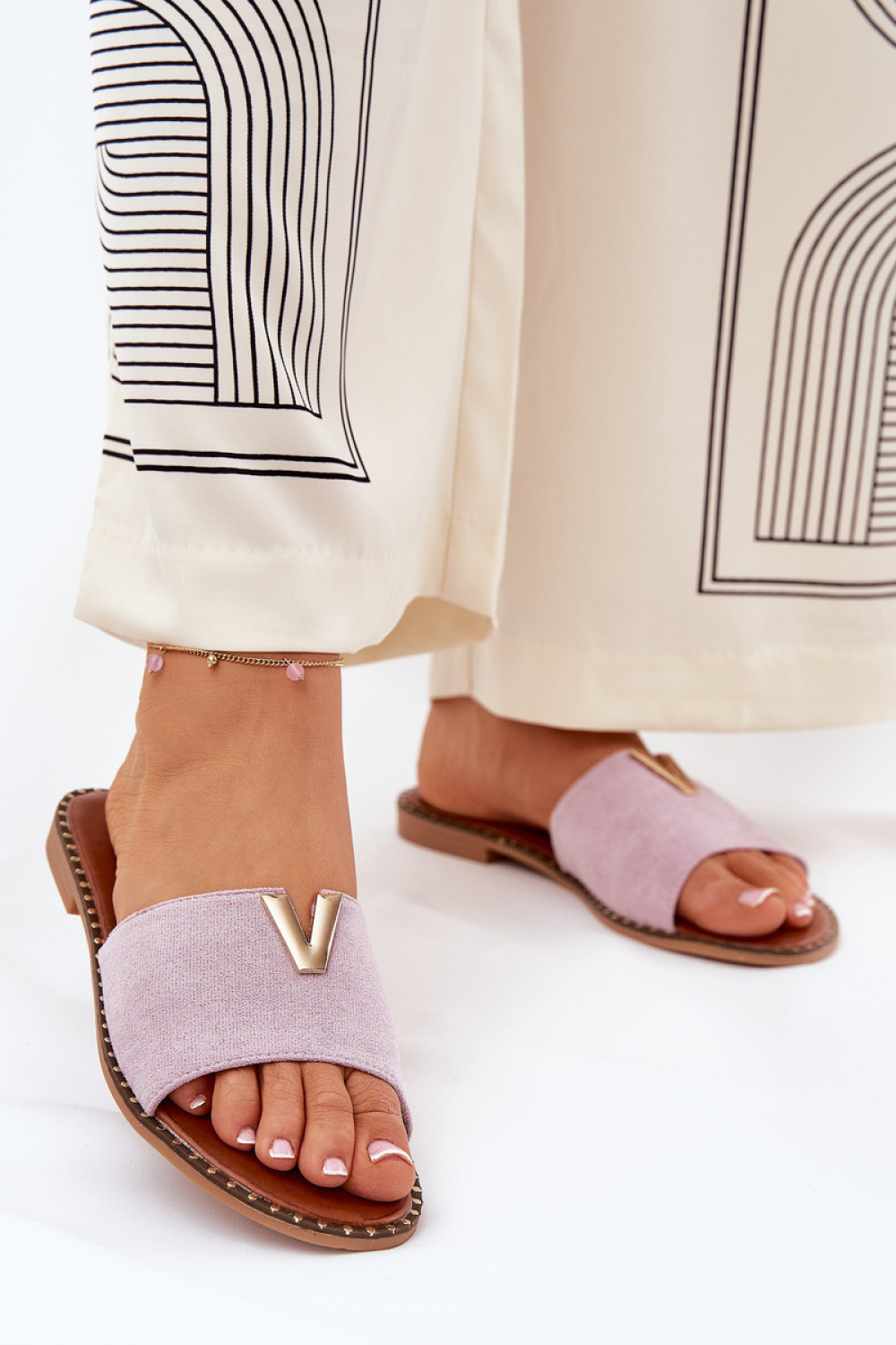 Saliena HXD-23 Violet Sandal Mules - Step in style