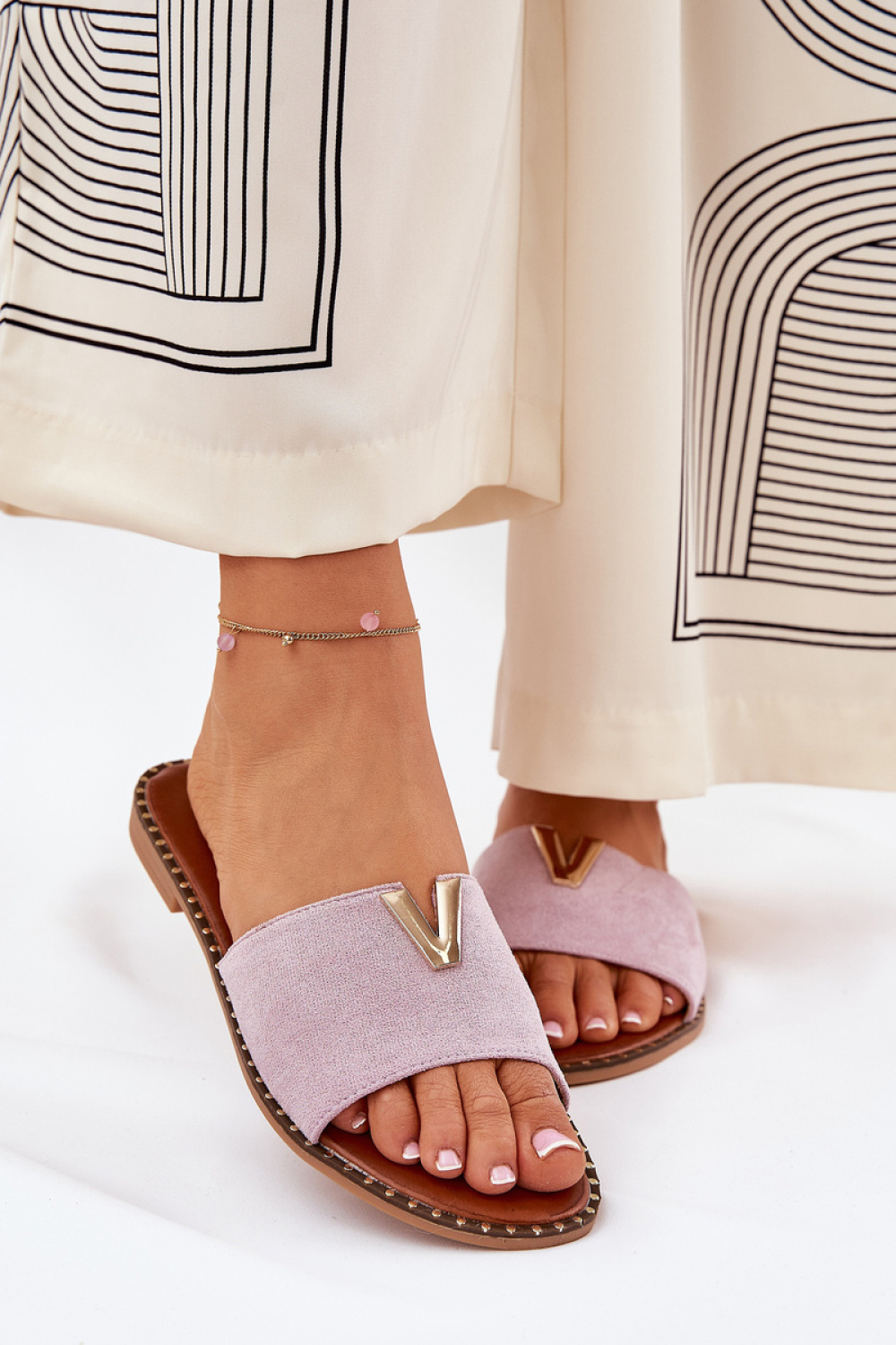 Saliena HXD-23 Violet Sandal Mules - Step in style – view 2