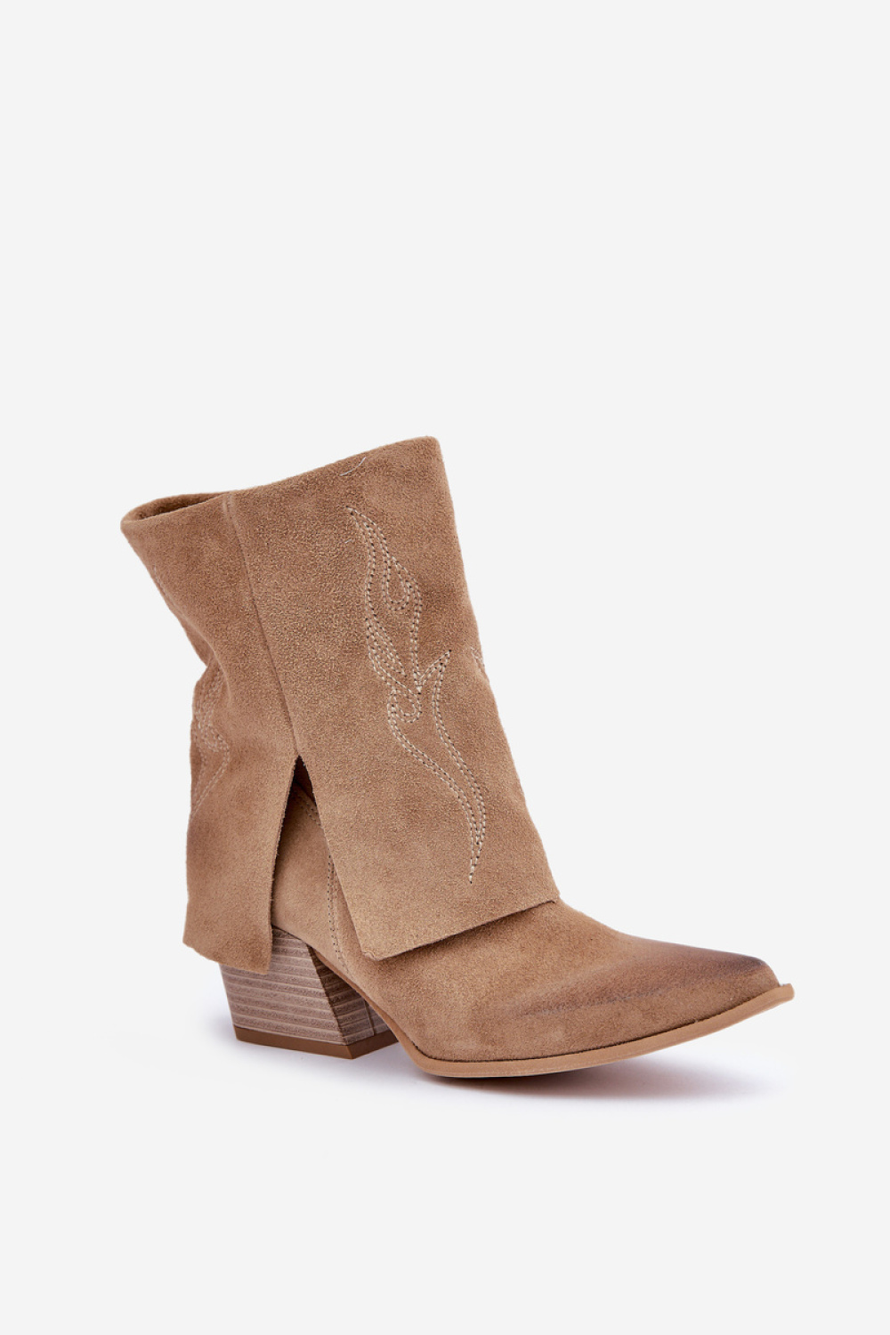 Zazoo 3488 Beige Ankle Boots - Step in style